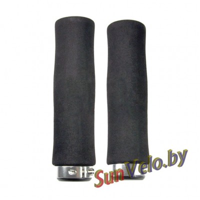 Грипсы HW 145210 L-135 (Черные/серебристые)